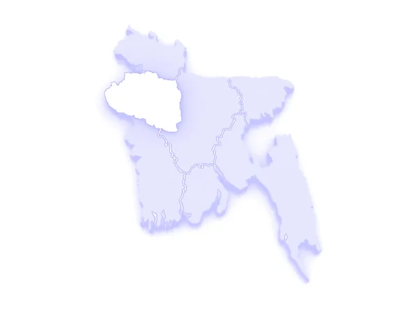 Map of Rajshahi. Bangladesh. — Stock Photo, Image