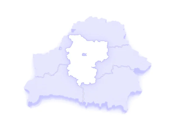 明斯克地区的地图。白俄罗斯. — 图库照片