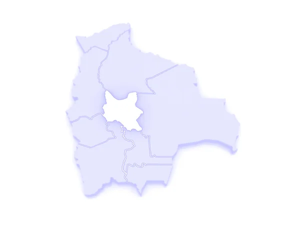 Mapa cochabamba. Bolívie. — Stock fotografie