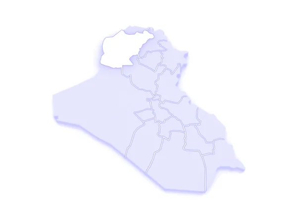 ニーナワーの地図。イラク. — ストック写真