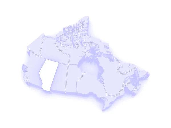 Map of Alberta. Canada. — Stock Photo, Image