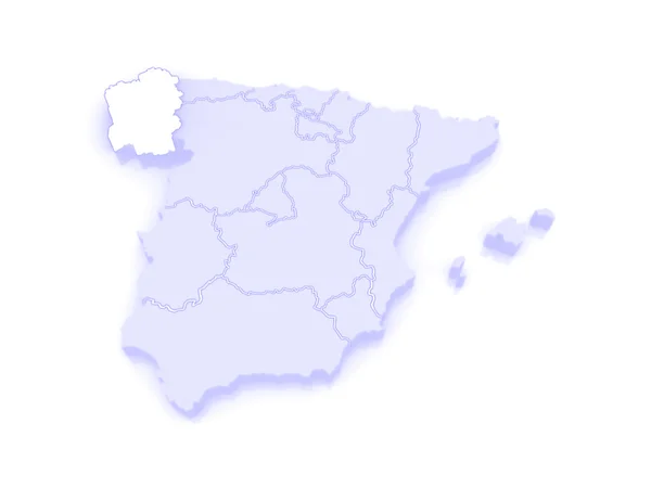 Map of Galicia. Spain. — Stock Photo, Image