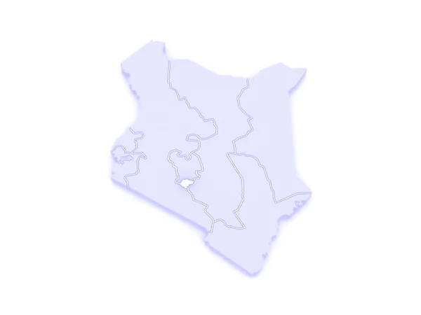 Mapa de Nairobi. Quénia . — Fotografia de Stock