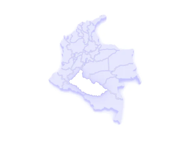 Caqueta Haritası. Kolombiya. — Stok fotoğraf
