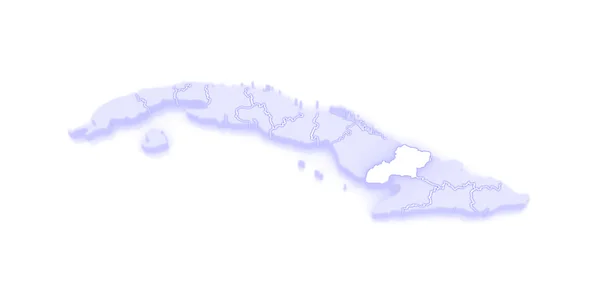 라스 투 나 스의 지도입니다. 쿠바. — 스톡 사진
