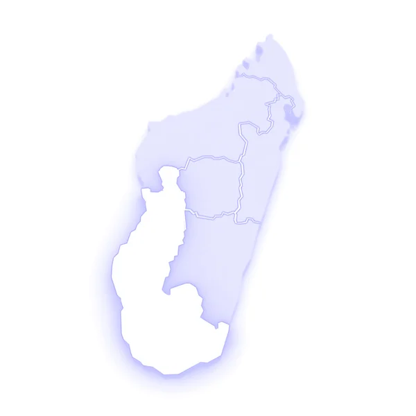 Mappa di Toliara. Madagascar . — Foto Stock