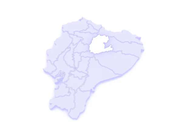 Map of Napo. Ecuador. — Stock Photo, Image