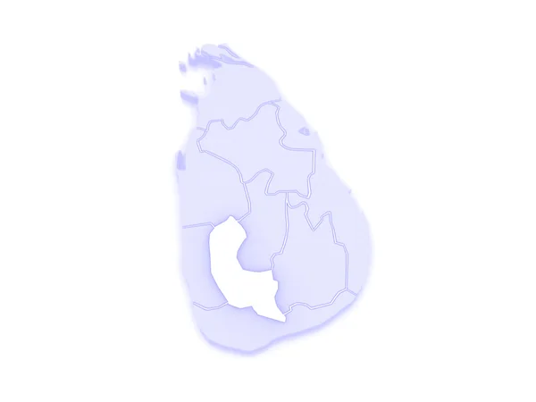 Map of Sabaragamuwa. Sri Lanka. — Stock Photo, Image