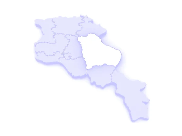 Mapa gegharkunik. Arménie. — Stock fotografie