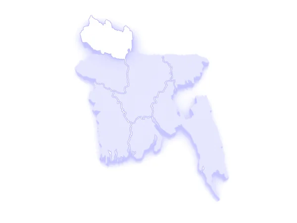 Mappa di Rangpur. Bangladesh . — Foto Stock