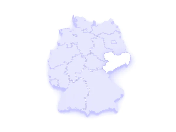 Map of Saxony. Germany. — Stock Photo, Image