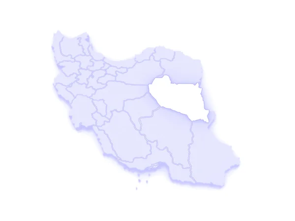 南呼罗珊地图。伊朗. — 图库照片