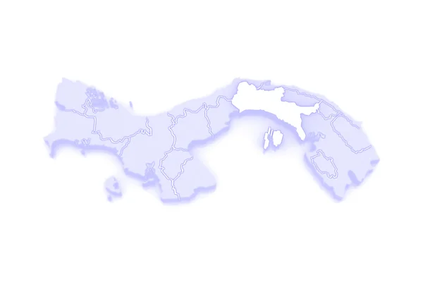 パナマの地図。パナマ. — ストック写真