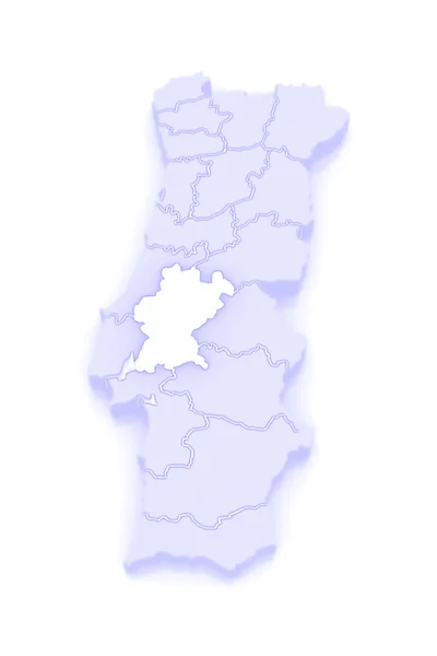 Mapa de Santarem. Portugal . — Foto de Stock