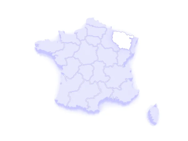 Mapa Lotaryngii. Francja. — Zdjęcie stockowe