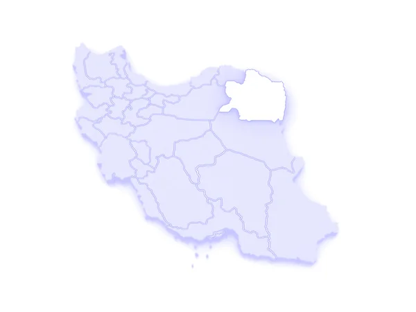 Mapa de Razavi Khorasan. Irán . — Foto de Stock