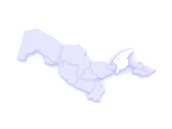 Карта Ташкентской области. Узел . — стоковое фото