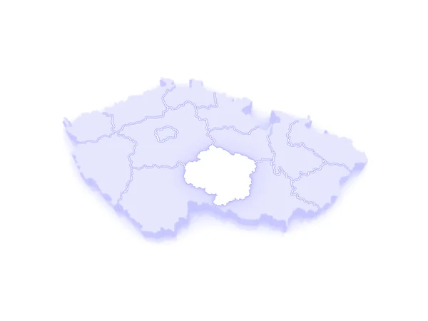 Karta över höglandet regionen. Tjeckien. — Stockfoto