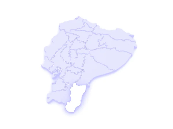 Kaart van zamora. Ecuador. — Stockfoto