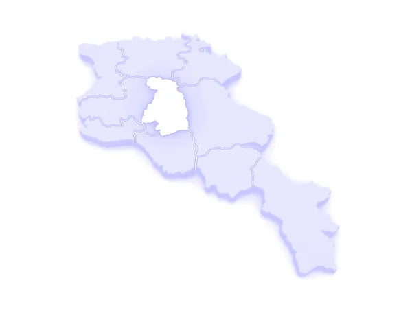 Mapa kotayk. Armenia. — Zdjęcie stockowe