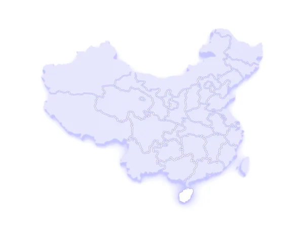 Mappa di Hainan. Cina . — Foto Stock