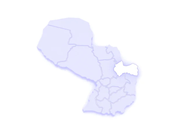 Mapa de Kanendiyu. Paraguay . —  Fotos de Stock