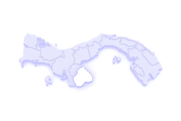 Mappa di Los Santos. Panama . — Foto Stock