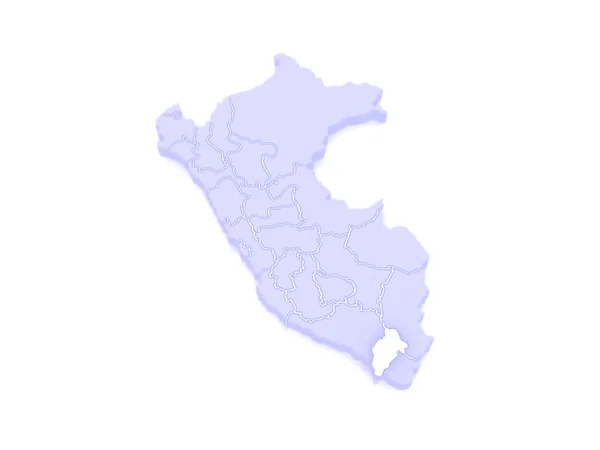 Karte von Moquegua. Peru. — Stockfoto