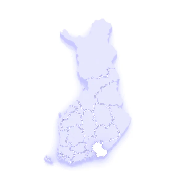 Mapa de Kymi. Finlândia . — Fotografia de Stock