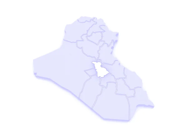 Mapa babil. Irak. — Zdjęcie stockowe