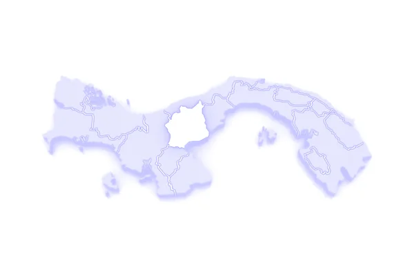 Landkarte von Cocle. panama. — Stockfoto