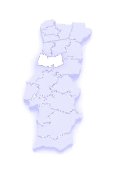 科英布拉的地图。葡萄牙. — 图库照片