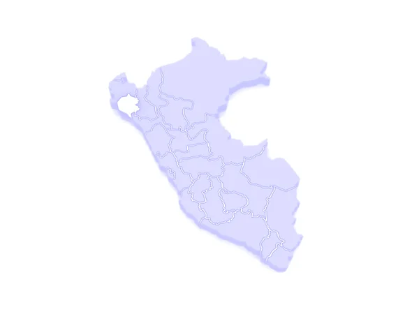 Mapa de Lambayeque. Perú . — Foto de Stock