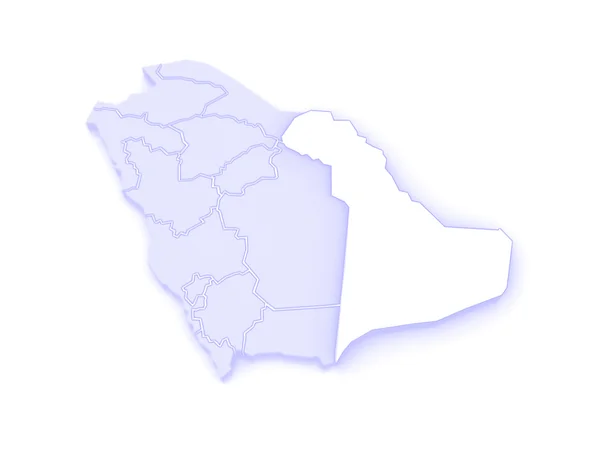 Map of East. Saudi Arabia. — Stock Photo, Image