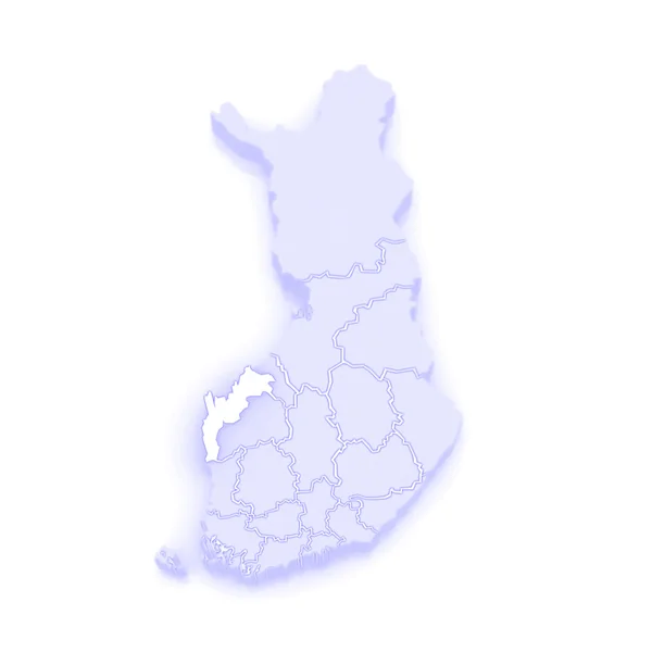 Mapa de Ostrobothnia. Finlândia . — Fotografia de Stock