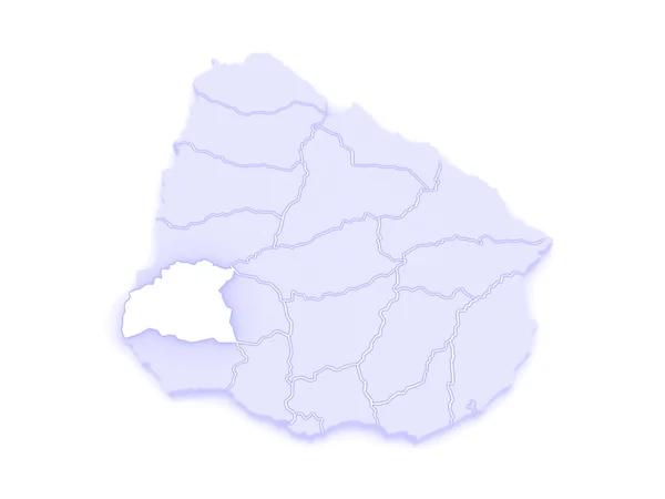 Mapa soriano. Urugwaj. — Zdjęcie stockowe