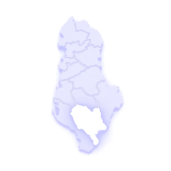 Mapa de Gjirokastra. Albânia . — Fotografia de Stock
