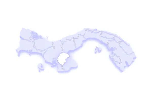 Karte von Herrera. panama. — Stockfoto