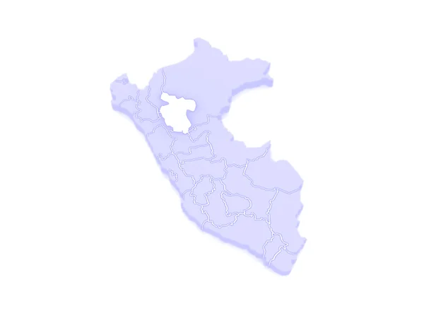 Map of San Martin. Peru. — Stock Photo, Image