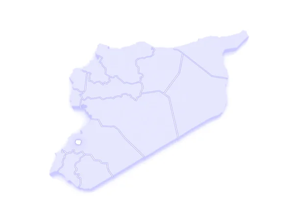 Map of Damascus. Syria. — Stock Photo, Image