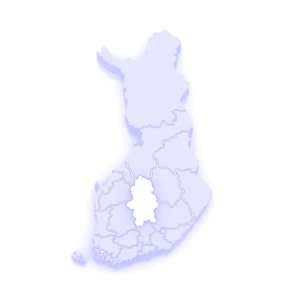 Mapa de Finlandia Central. Finlandia . — Foto de Stock