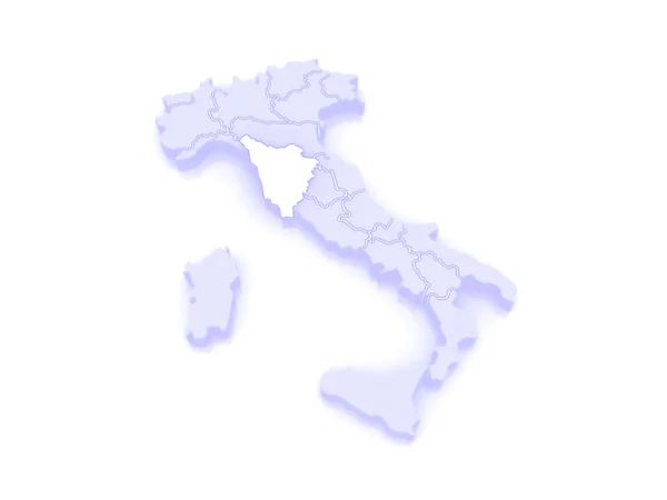 Kaart van Toscane. Italië. — Stockfoto