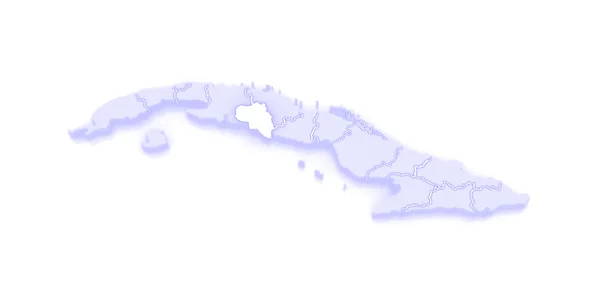 Карта Сьєнфуегос. Куби. — стокове фото