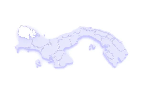 Mapa de Bocas del Toro. Panamá . — Foto de Stock