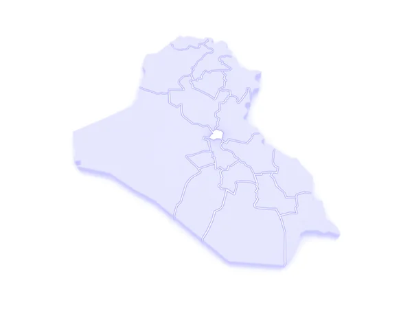 Mappa di Baghdad. Iraq . — Foto Stock