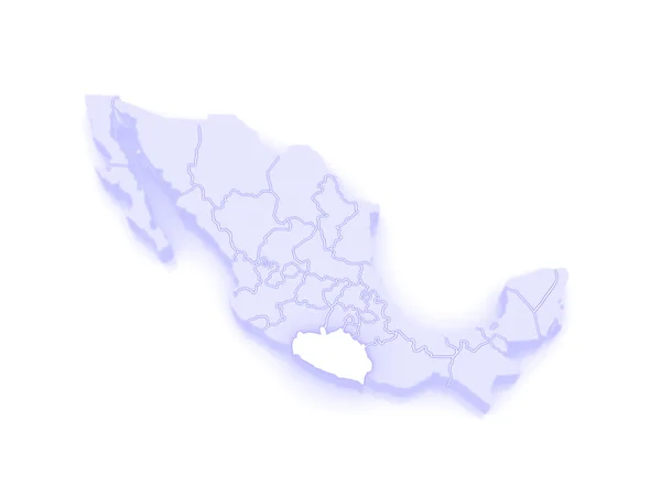 Map of Guerrero. Mexico. — Stock Photo, Image