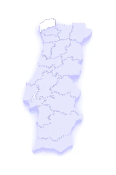 Mapa de Viana do Castelo. Portugal . —  Fotos de Stock