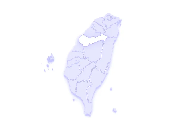 Map of Taichung City. Taiwan. — Stock Photo, Image