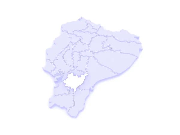 Map of Azuay. Ecuador. — Stock Photo, Image