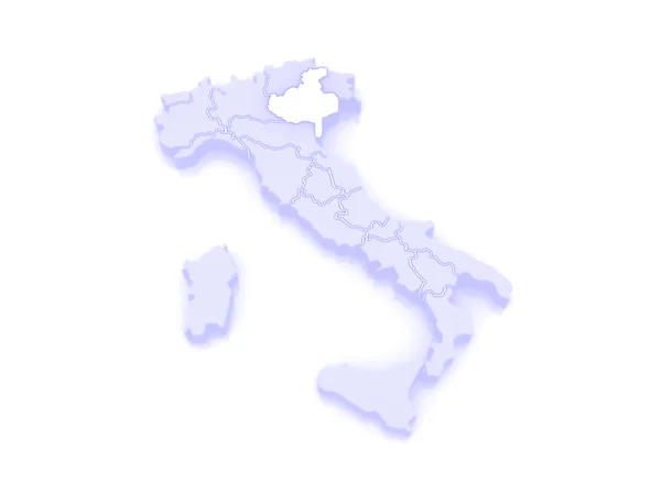 Kaart van veneto. Italië. — Stockfoto